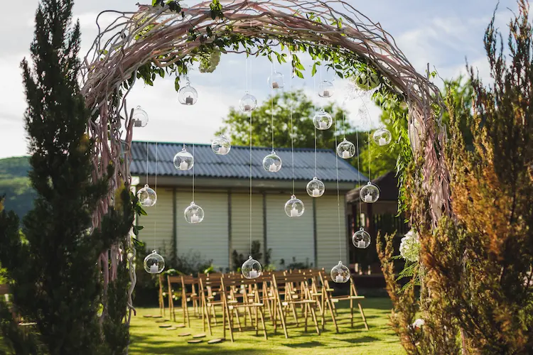 Wedding venue with a beautiful archway